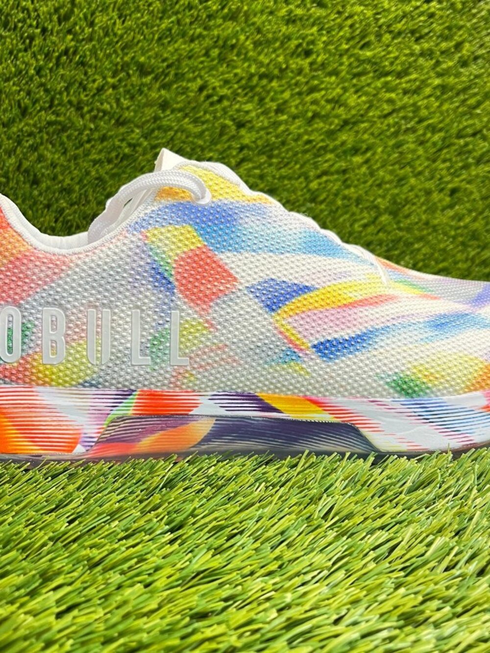 Nobull Pride Rainbow Mens‎ Size 14 Blue White Running Training Shoes Sneakers